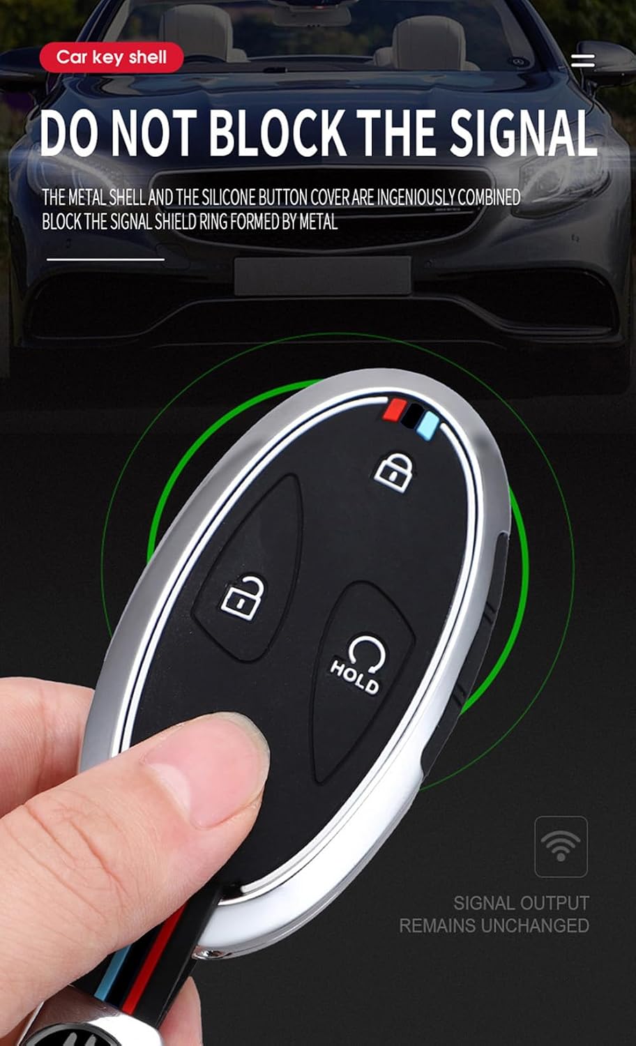 KUNIO Zinc Alloy Car Key Fob Cover Fit for Ioniq 6 9