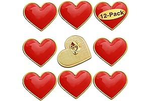 Colorful Heart Lapel Pins for Valentine's Day