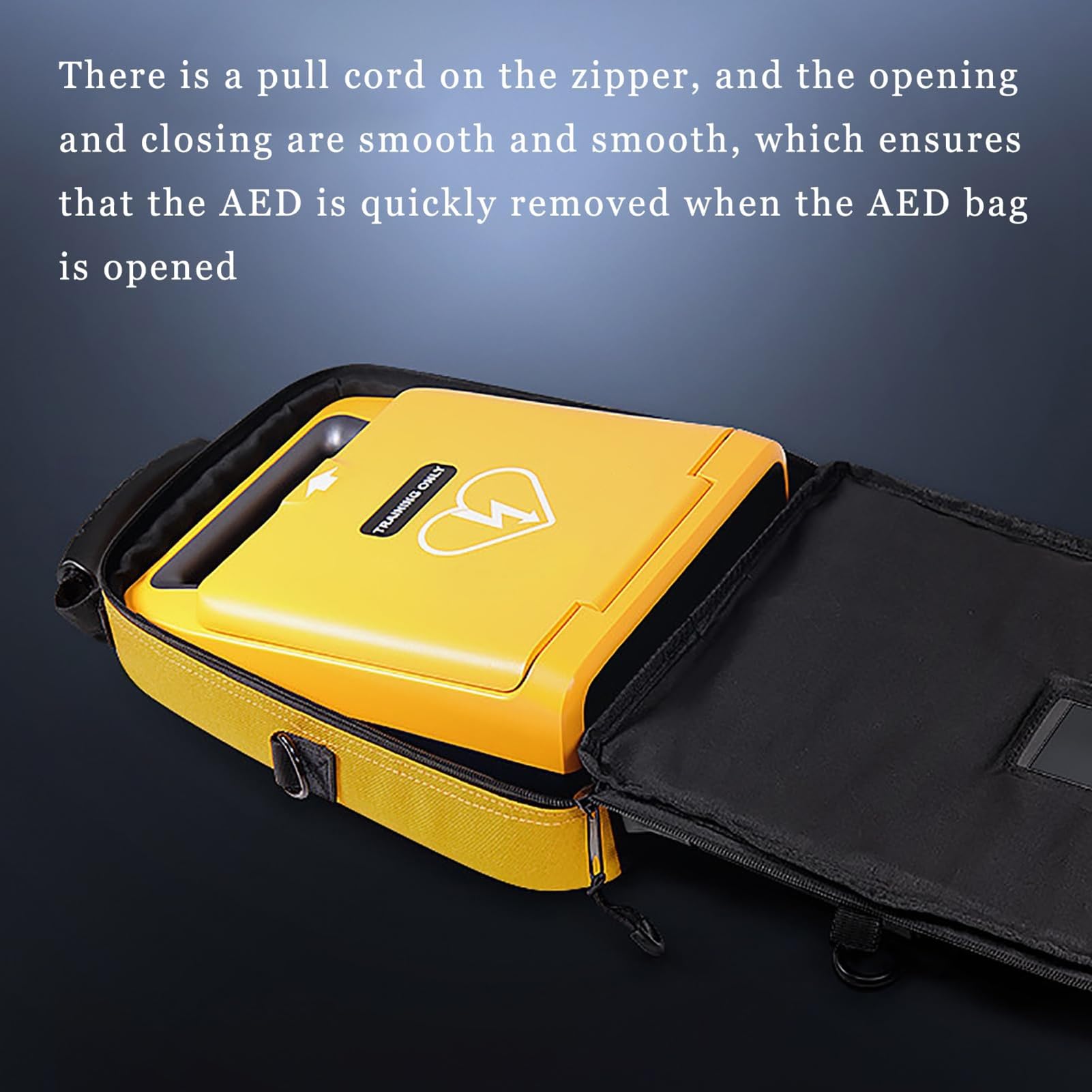 Sac de rangement for défibrillateur, sac de rangement portable for défibrillateur, conteneur d'instruments d'urgence avec bretelles réglables et bandes réfléchissantes, for la maison, le bureau, l'hôp