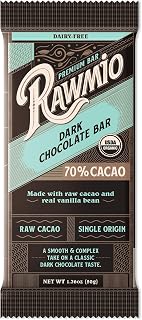 Rawmio Premium Dark Chocolate with Vanilla Bean Bar - 70% Cacao