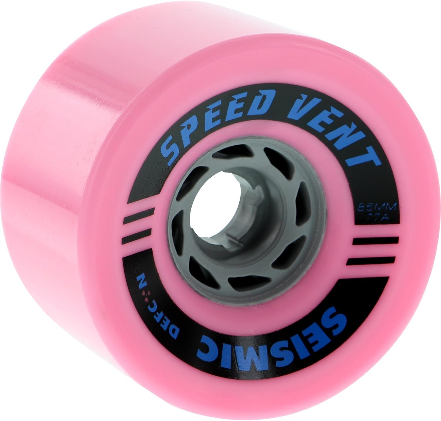 Seismic Speed Vent 85mm 77a Bubblegum Defcon Longboard Wheels (Set of 4)