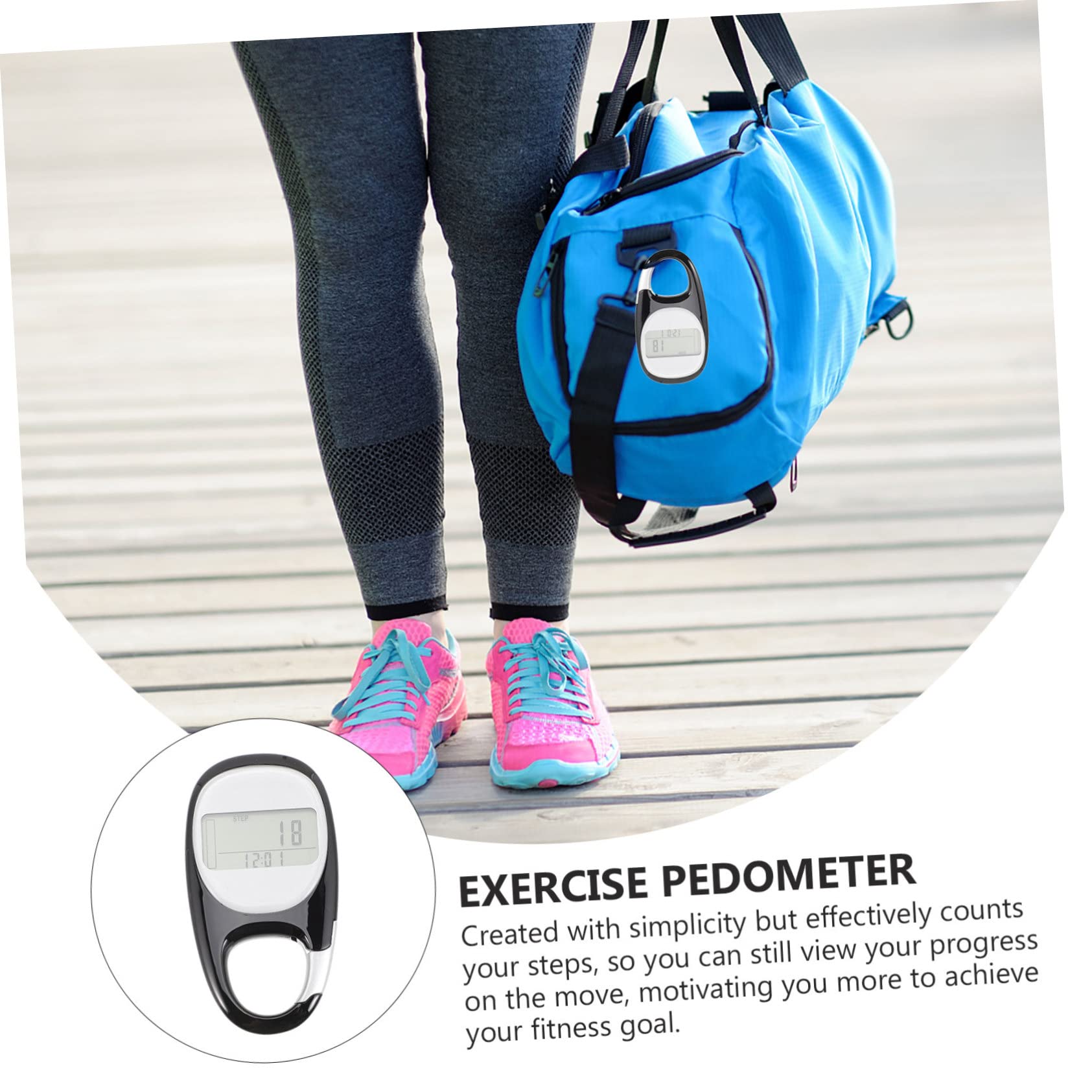 2 Stück Multifunktionaler Schrittzähler Pedometer für Fitness und Outdoor Aktivitäten Tragbarer Benutzerfreundlicher Laufzähler für Reisen und Kompakt Bedienen