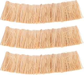 3pcs Artificial Thatch Roof: Miniature Thatch Roof Faux Grass - DIY Tiny Grass Roll for Micro Landscape & Model House Decorations - Dollhouse Accessories