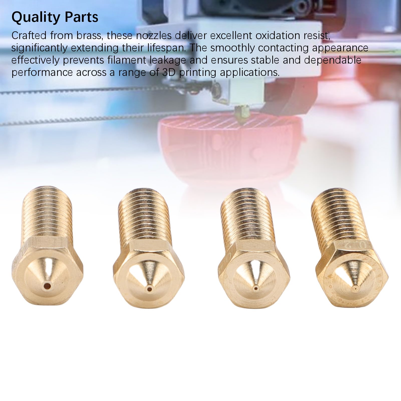 Kompatibel mit 3, 3 Combo, S1 und S1 Combo – 40-teiliges 3D-Drucker-Düsenset aus Messing – Extruder-Ersatzteile für 1,75 mm Filament, Größen 0,2 0,4 0,6 und 0,8 mm
