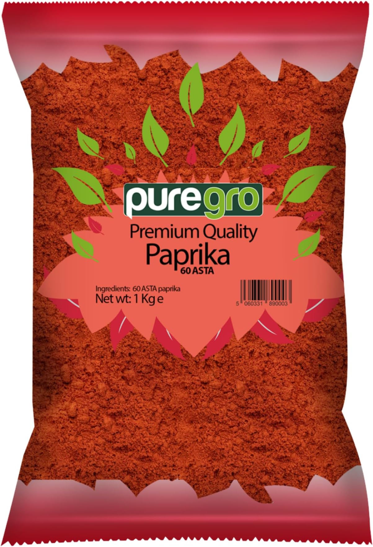 Puregro Paprika 60 Asta 1kg | All Purpose Seasoning Spice | Ground Paprika | Rich in Colour & Flavour | Weight 1kg | Premium Quality | Ideal for Seasoning & Marinades | 60 ASTA | Pack of 1