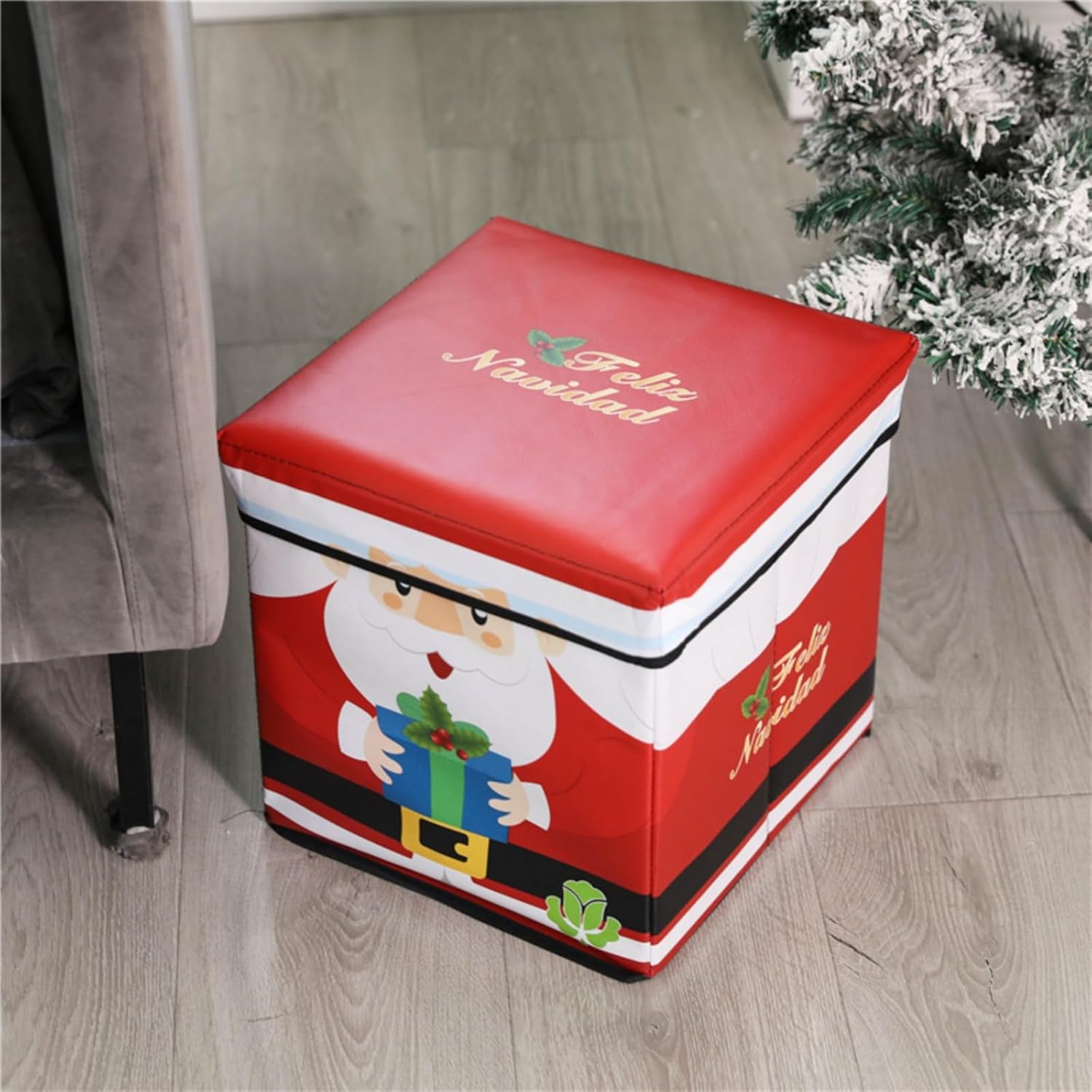 Space Saving Foldable Storage Bin For Christmas Decorations And Daily Use Portable Holiday Decoration Box