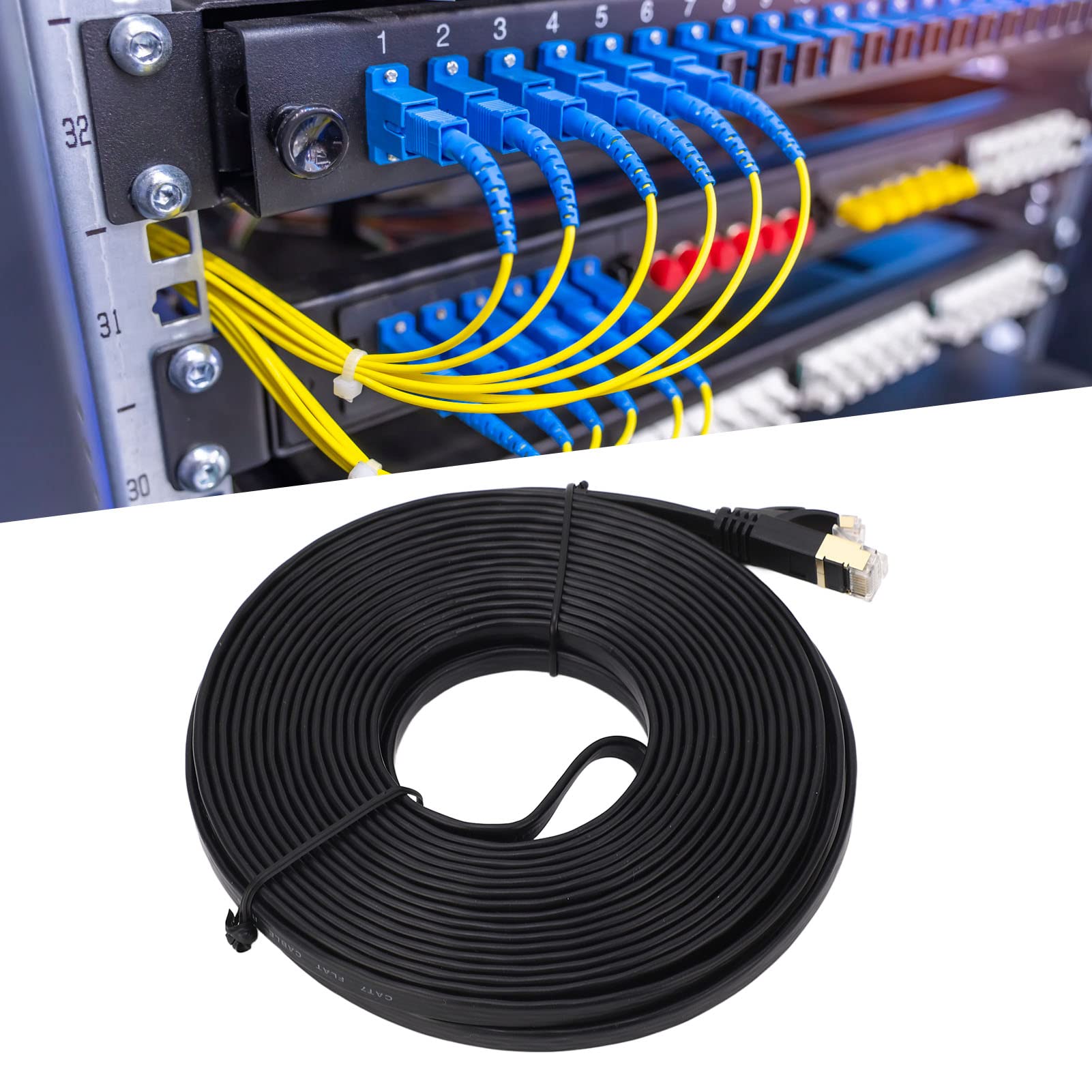 14 ft. CAT 7 SFTP Double Shielded RJ45 Snagless Ethernet Cable, Blue