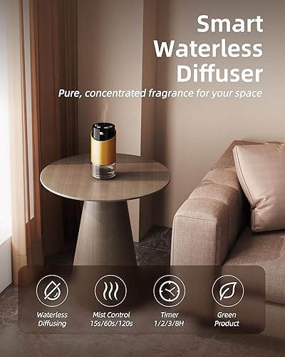 Miniatura 2 de Difusor de aceite esencial sin agua para aromaterapia, para el hogar, habitación grande, automóvil, oficina, escritorio, mini ambientador