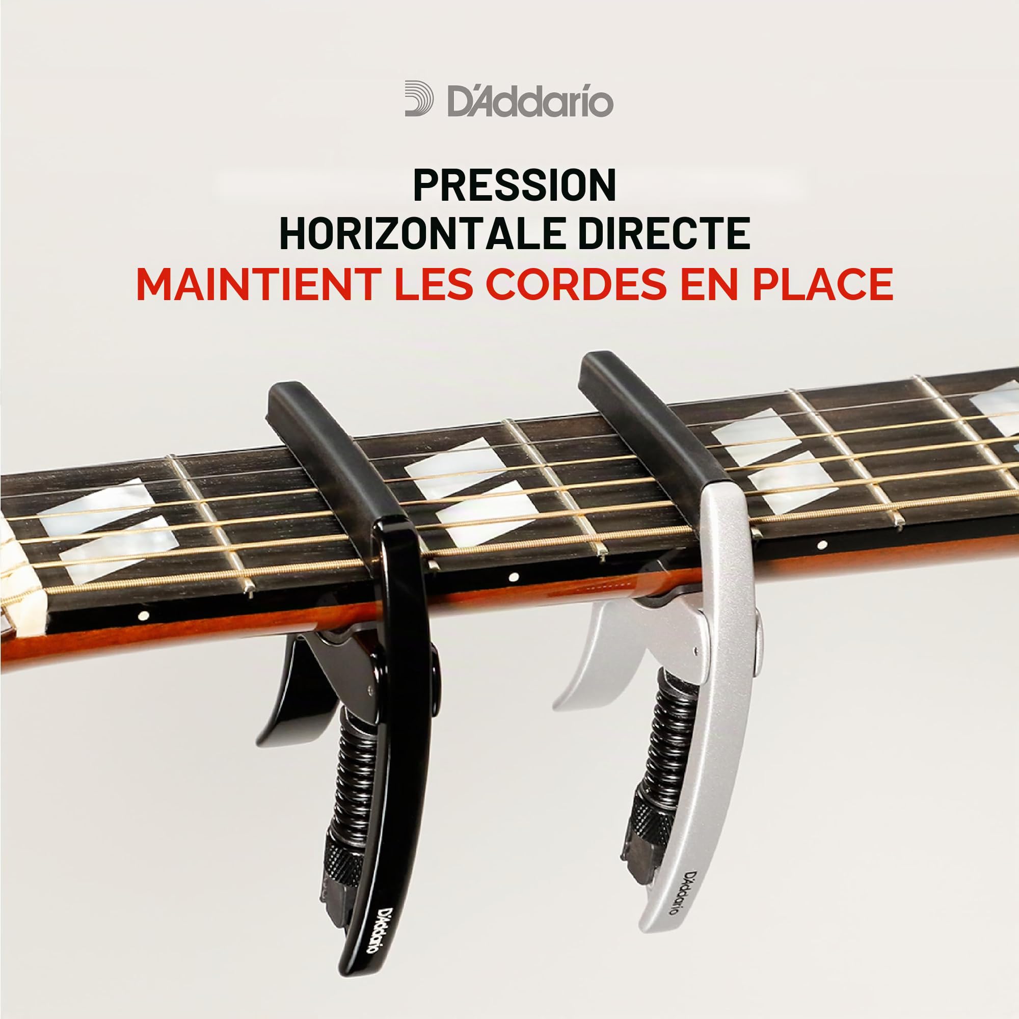 D'addario ns tri action capodastre noir