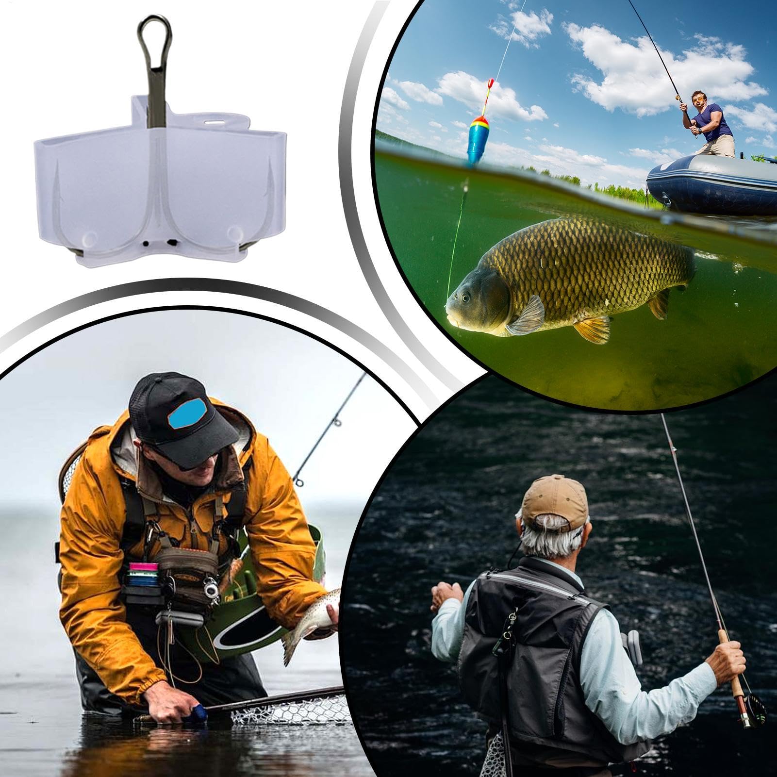 Coppe a gancio tripla da pesca, coppe a gancio triplo, ganci per cappelli di protezione, 100 pezzi, copertura di sicurezza per amo da pesca, supporto di sicurezza per gancio triplo per una