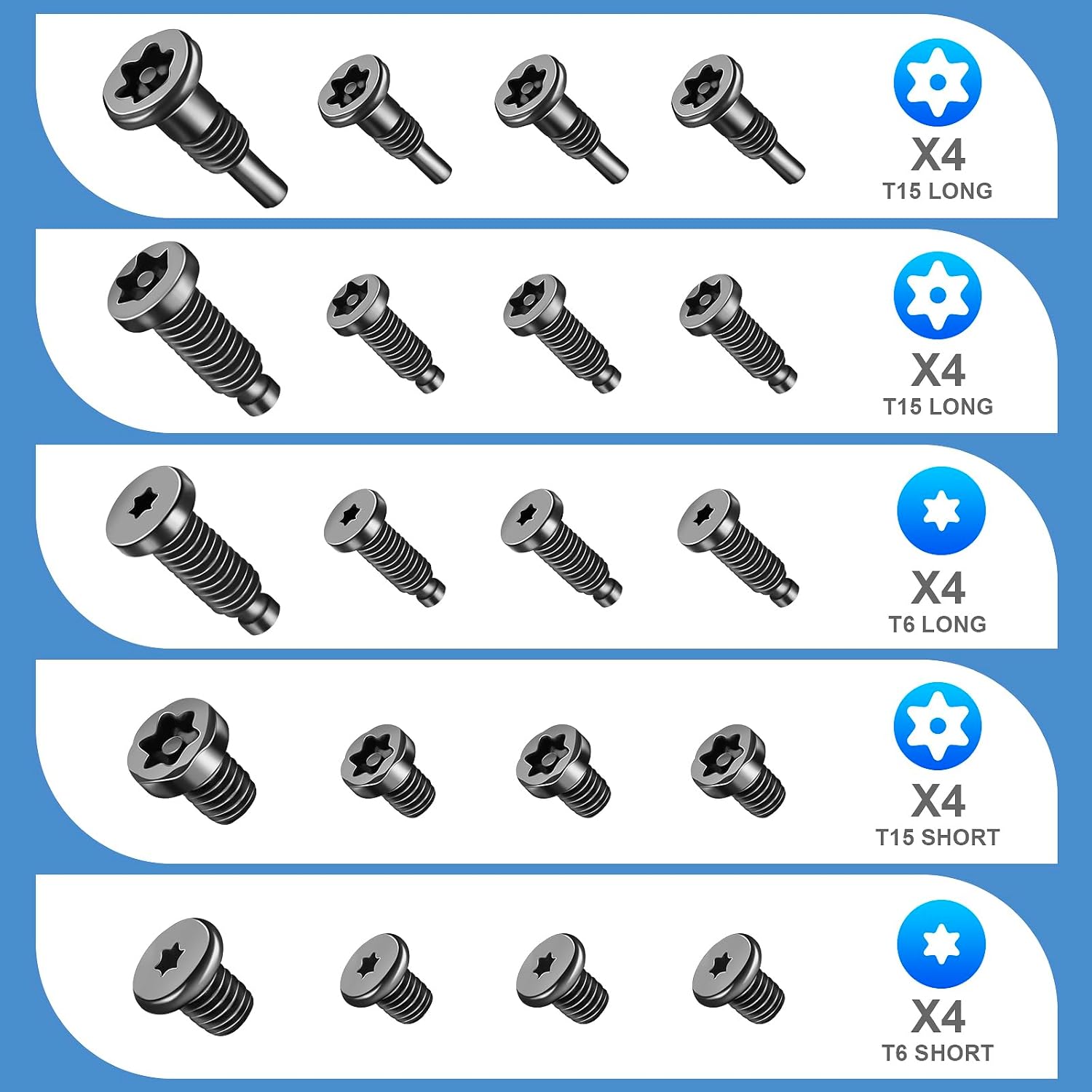 20Pcs Security Screws for Camera Doorbell Screws Replacement with Video Doorbell 2/3/4/Pro 2, CTYUKHS