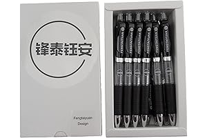 Fengtaiyuan Retractable Gel Pens, Ultra Fine 0.3 mm