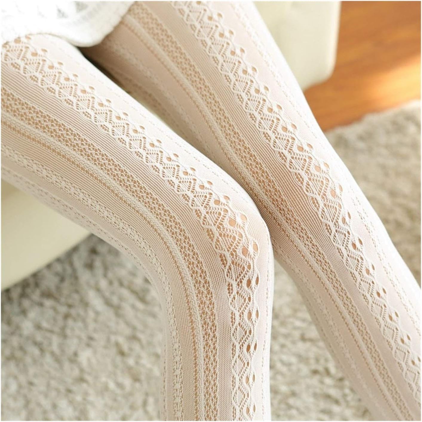 Women Lace Tights Hollow Out Female Silk Stockings Thin Women Pantyhose Tattoo Net Hosiery Tights，Style C