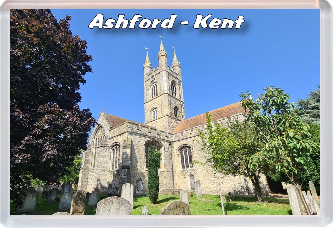 Baked Bean Store Multicolor Ashford - Kent - 96 X 67Mm Jumbo Fridge Magnet/Magnets Bbsfhm713