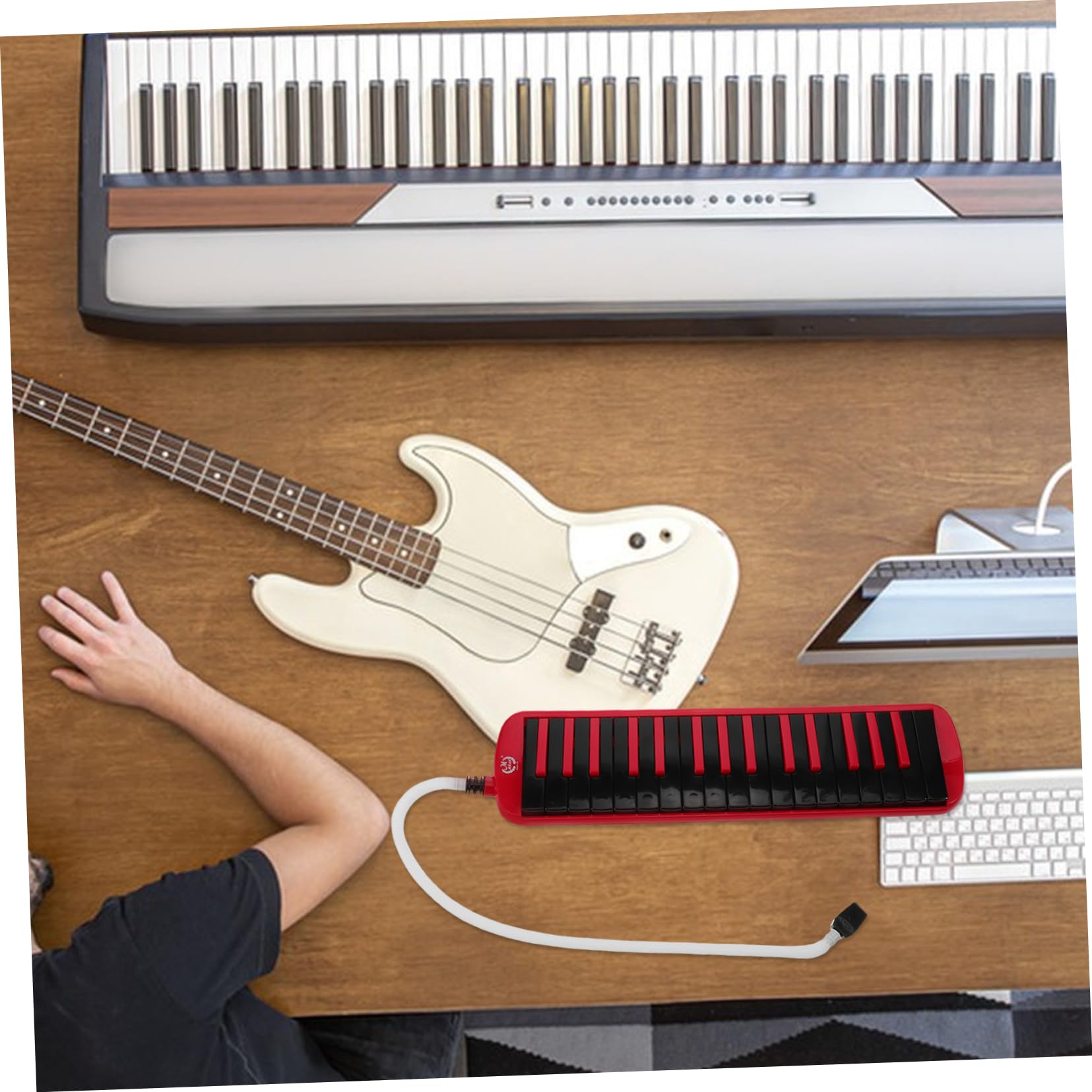 ibasenice Melodica-instrument Mit Tasten Sopran-keyboard Mit Mundstückrohr Tragetasche Für Musikunterricht Und Übungen Für Anfänger Und Erwachsene