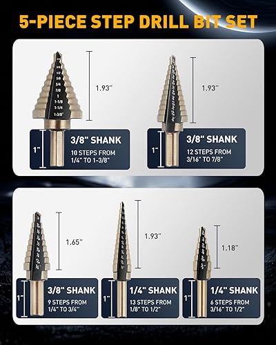 Miniatura 3 de COMOWARE HSS - Broca escalonada de titanio.