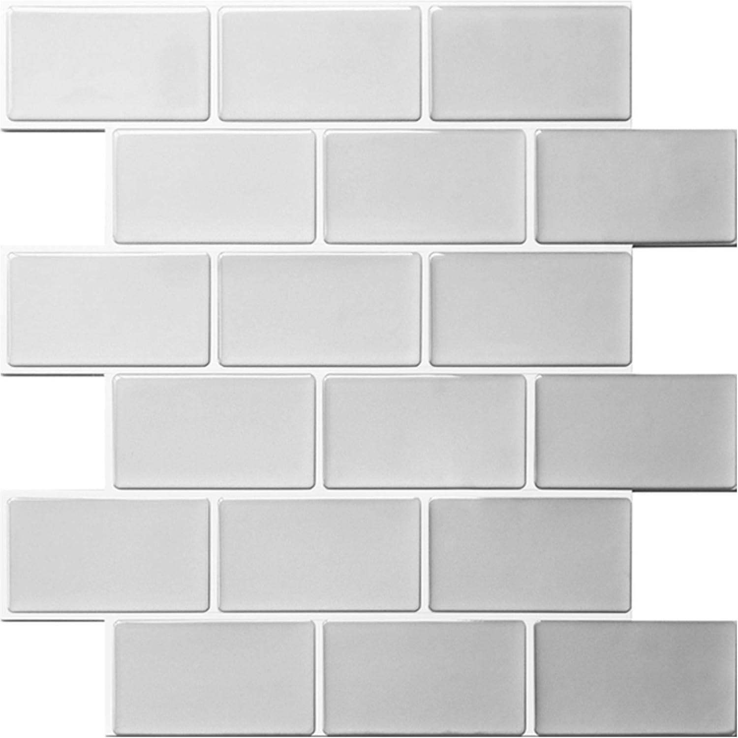 SHINEONE 3D Self Adhesive Wall Sticker, 12"×12" Heat