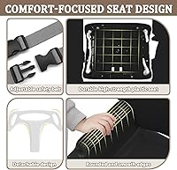 Vista 4 de Toddler Swing with Soft Cushion, Foldable Indoor & Outdoor Baby Swing, Easy to Install & Store for Backyard Play (Black)