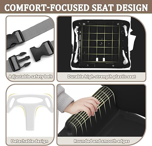 Miniatura 4 de Columpio para niños pequeños con cojín suave, columpio plegable para interiores y exteriores, fácil de instalar y almacenar para jugar en el patio