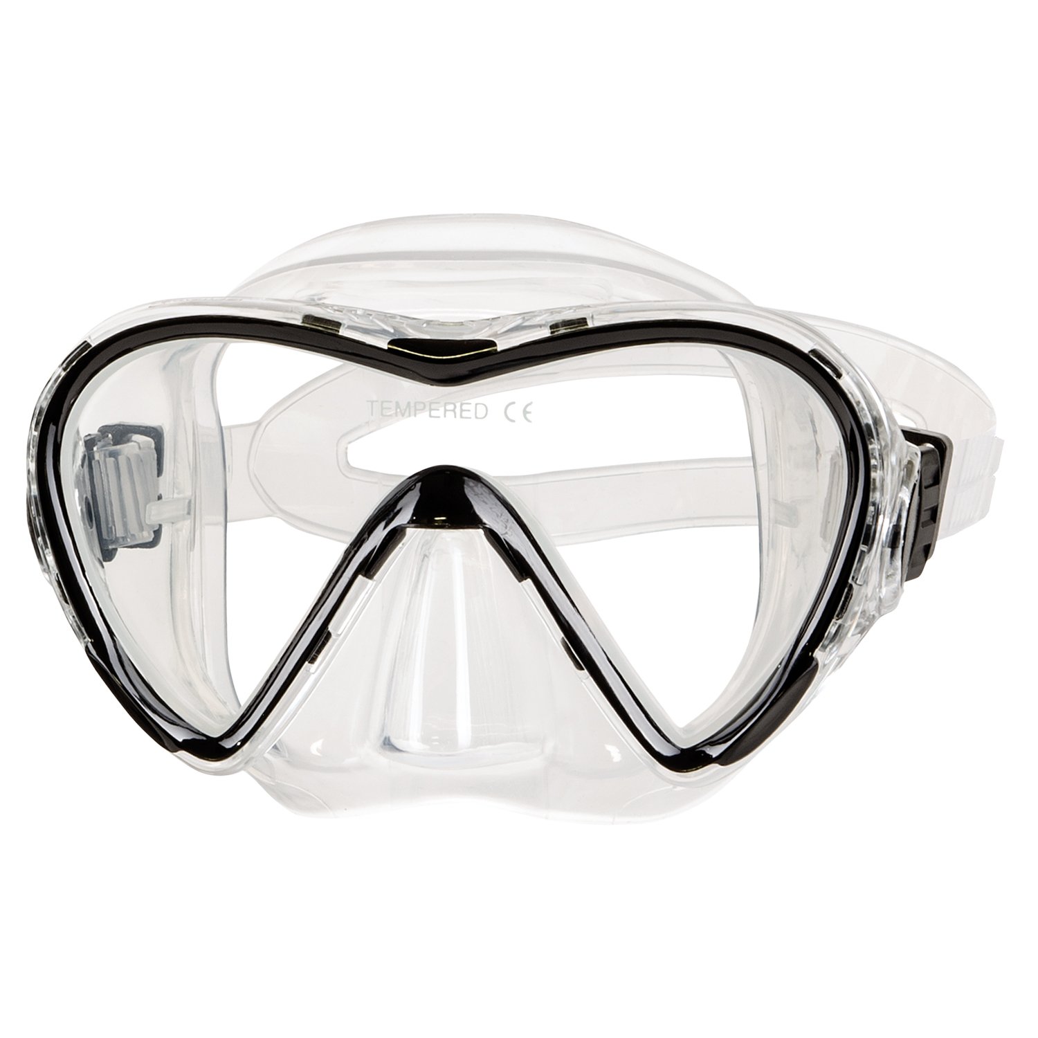 Seavenger Aviator Mask and Snorkel | Snorkeling Set with Dry Top | Men and Women (Black)