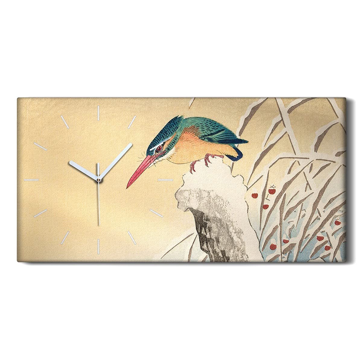 Horloge sur Toile Art Moderne aux Mains Blanches et Design Chic