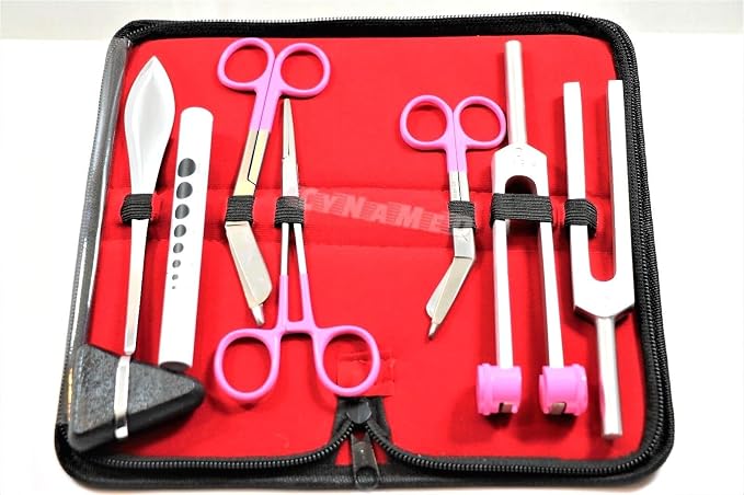 Set premium de 7 piezas Martillo de reflejo y herramientas médicas miniatura 3