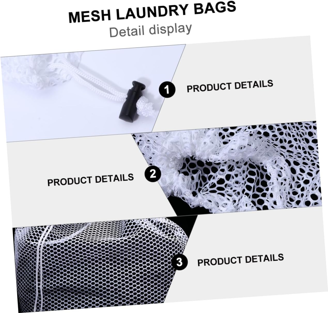 2sets Heavy Duty Mesh Laundry Bags with Drawstring Closure Storage for Clothes Pillows Blankets and More for Travel and Washing Machine Use 4pcs*2
