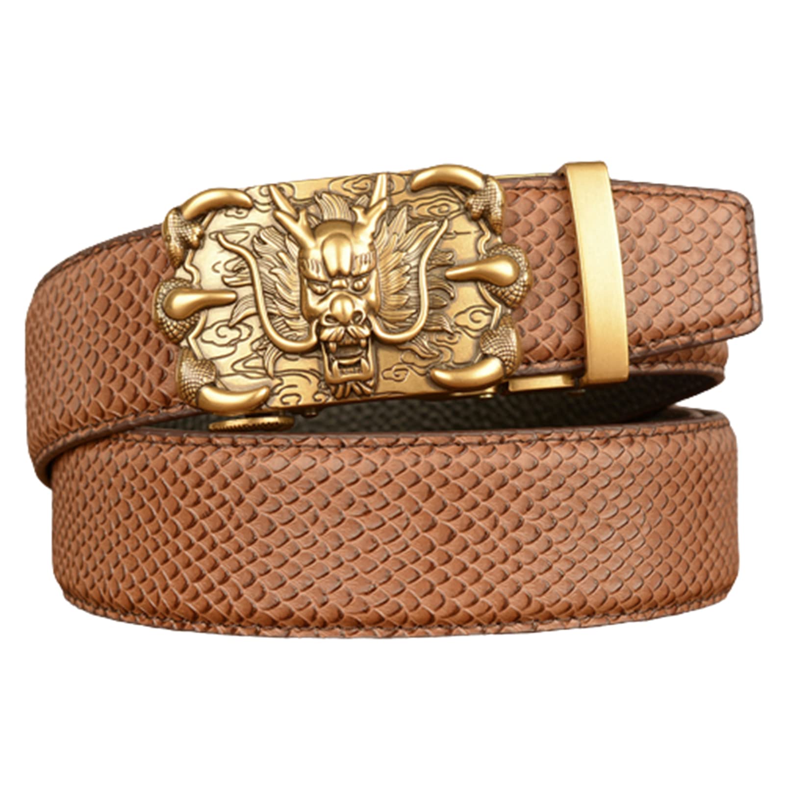 Leather Adjustable Western Snake Buckle Belt Leather Snake Belt – Accessorize Me main image 3