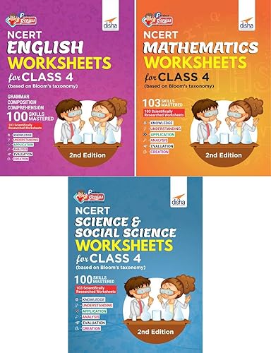 Perfect Genius NCERT English, Mathematics, Science &amp; Social Science Worksheets for Class 4 (based on Bloom's taxonomy) 2nd Edition