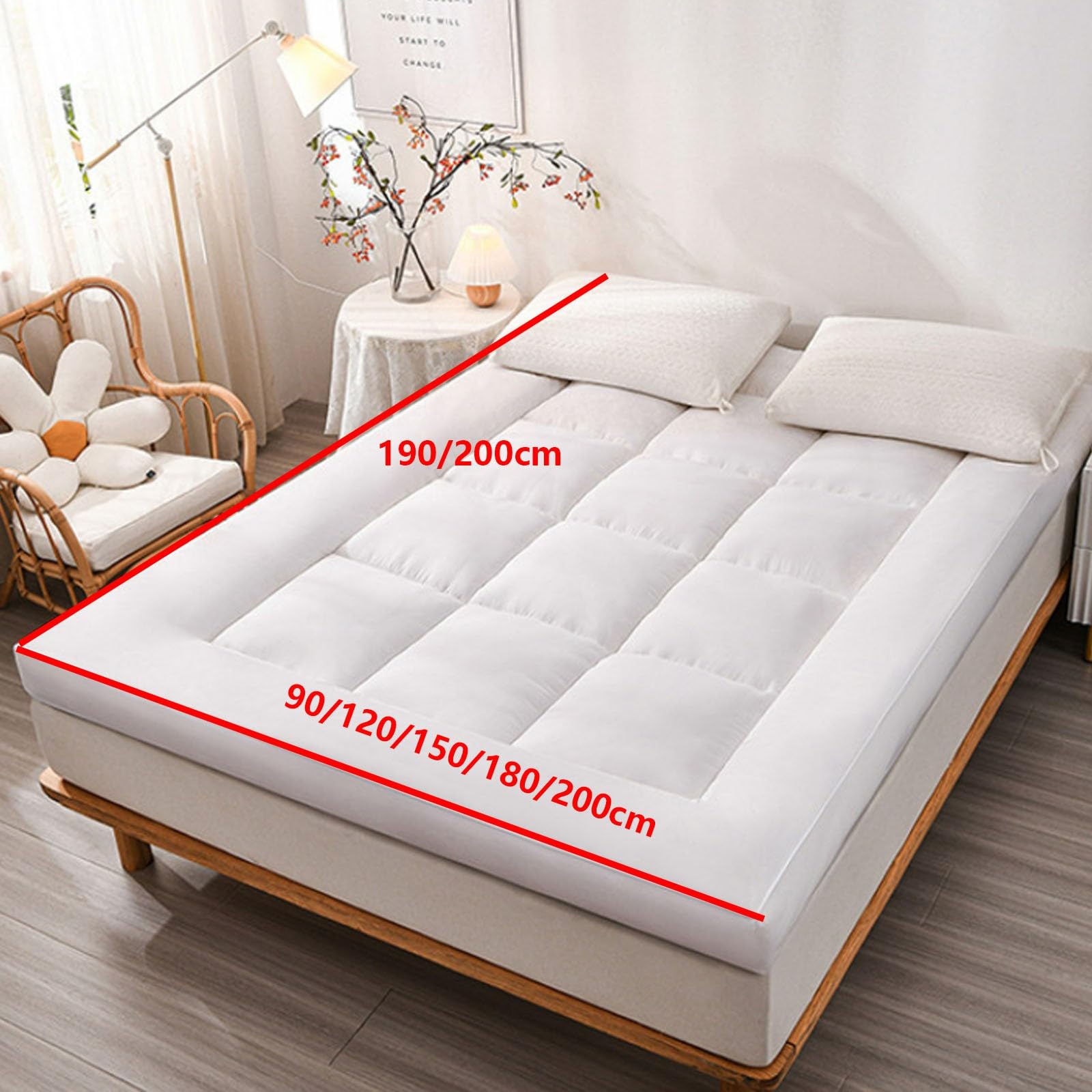 Materasso futon Giapponese Tatami Spesso, Cuscino in Velluto di Piume, Materasso Pieghevole per casa e dormitori(Gray,90 * 190cm)