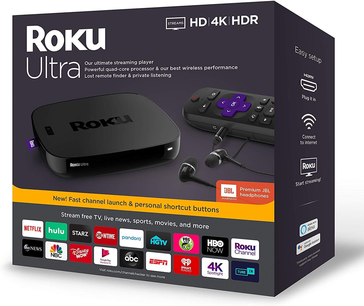 4670RW Ultra 4K HDR w/Premium JBL Headphones Streaming Media Player