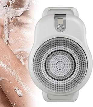 Wall Mounted Back Scrubber for Shower 360 Automatic Rota-Tion, Electric Back Scrubber Bath Brush with 7in Large Brush Head, Back Scrubber for Shower,