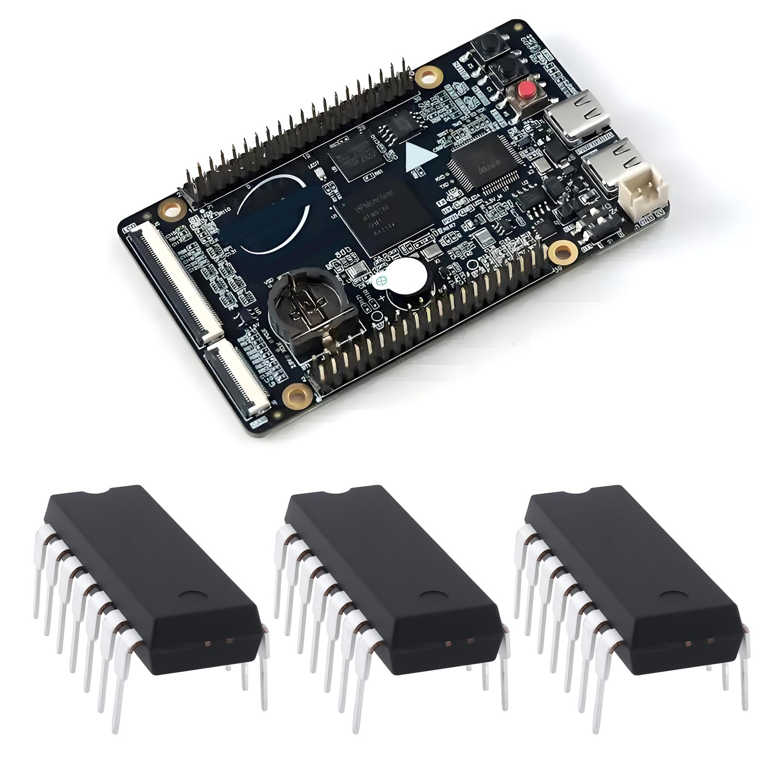EMSea 10 Pezzi di Circuito Integrato A 14 Pin 74LS74AN SN74LS74AN per Prodotti Elettronici