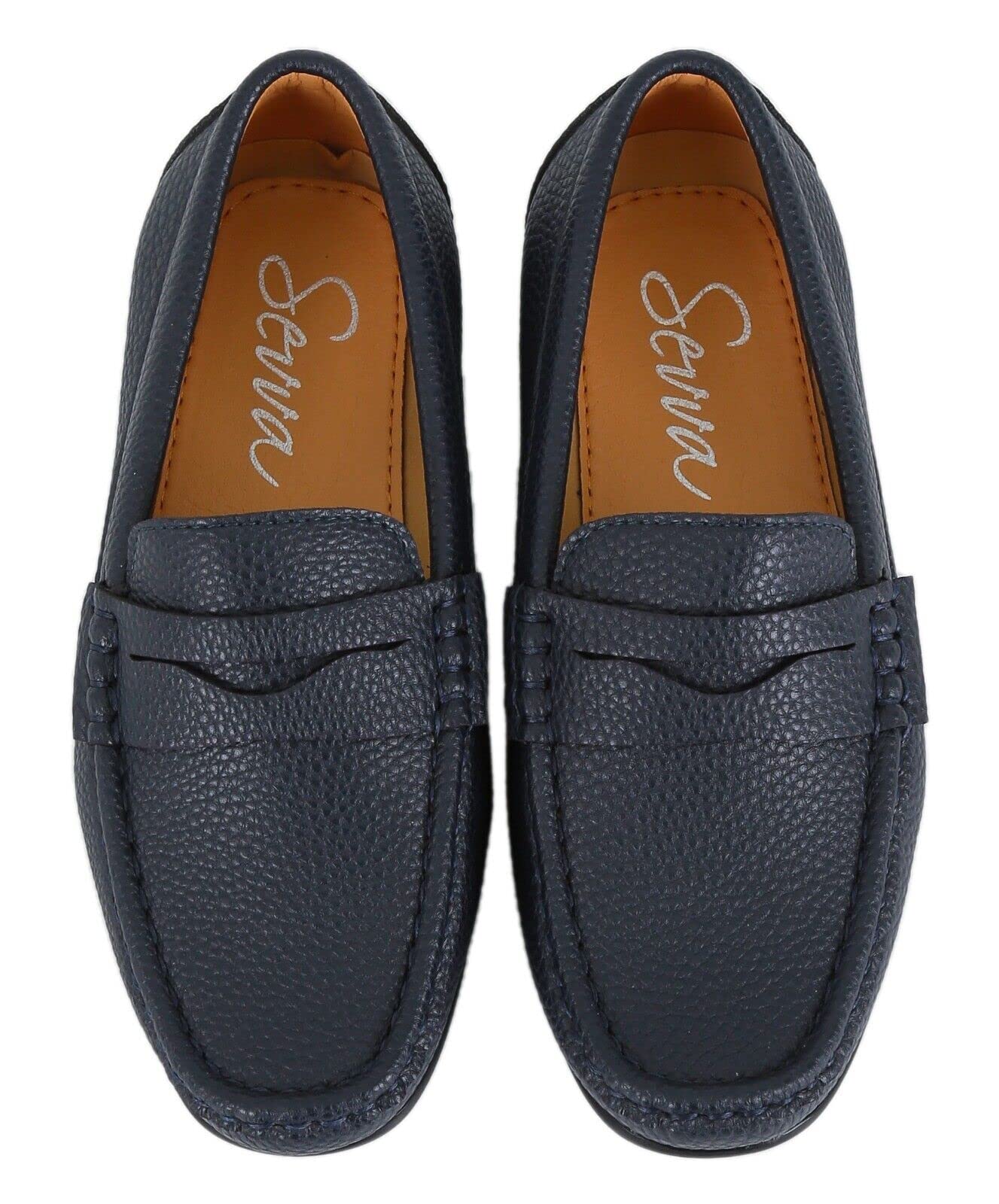 Mocassins à Enfiler en Similicuir pour garçons Mariage Classique Chic décontracté Chaussures Plates Mocassins