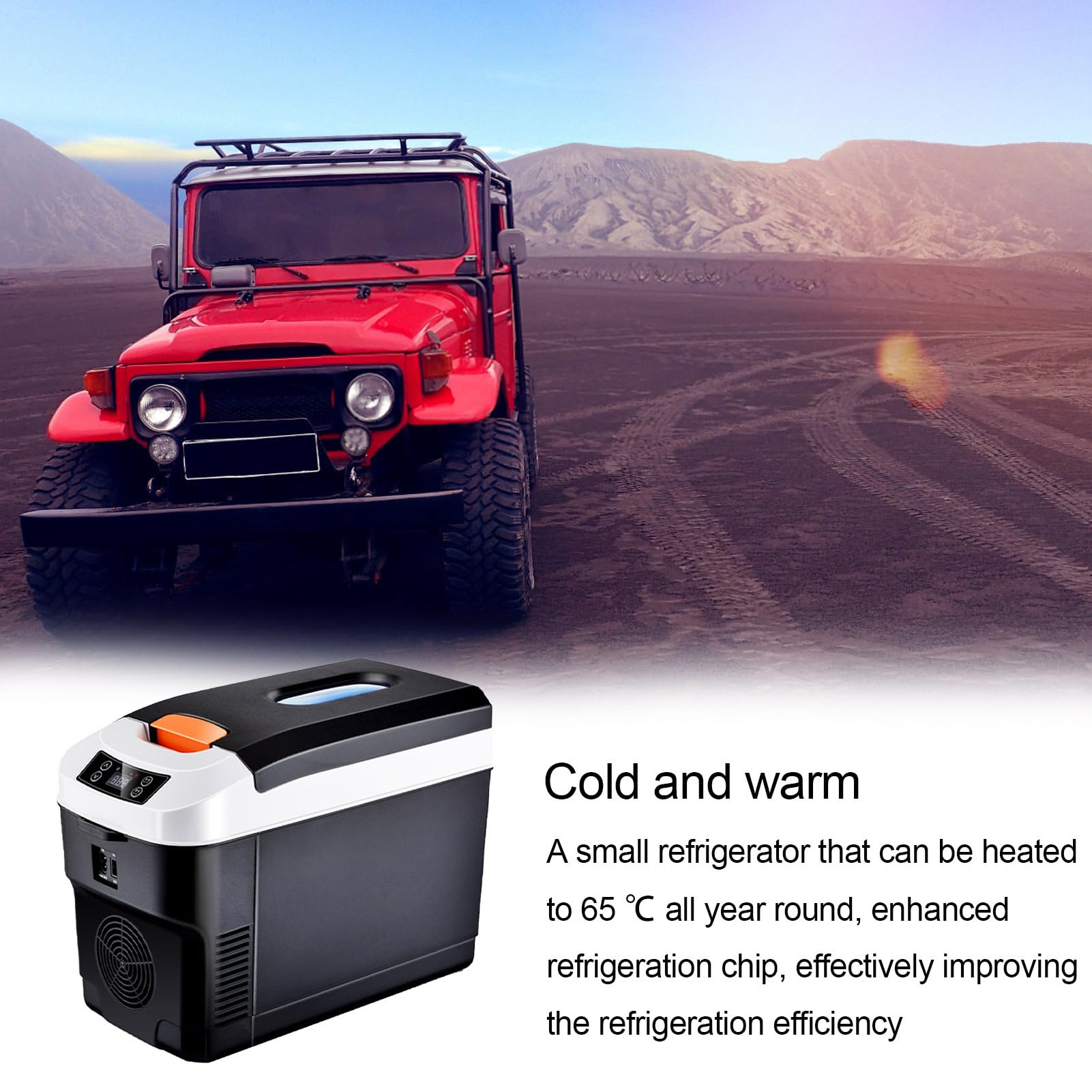 Frigorifero combinato portatile | Scaldabagno portatile frigorifero | Frigorifero auto portatile 12V, frigorifero multiuso auto e uso domestico, doppio uso freddo e caldo