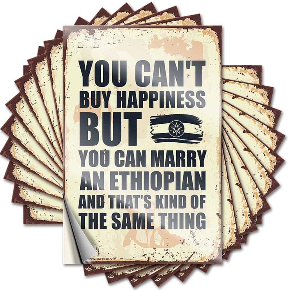 Quote Beer Accessories Vinyl Sticker | You Can't Buy Happiness But You Can Marry an Ethiopian Cool for Hunting Use(6X9CM)