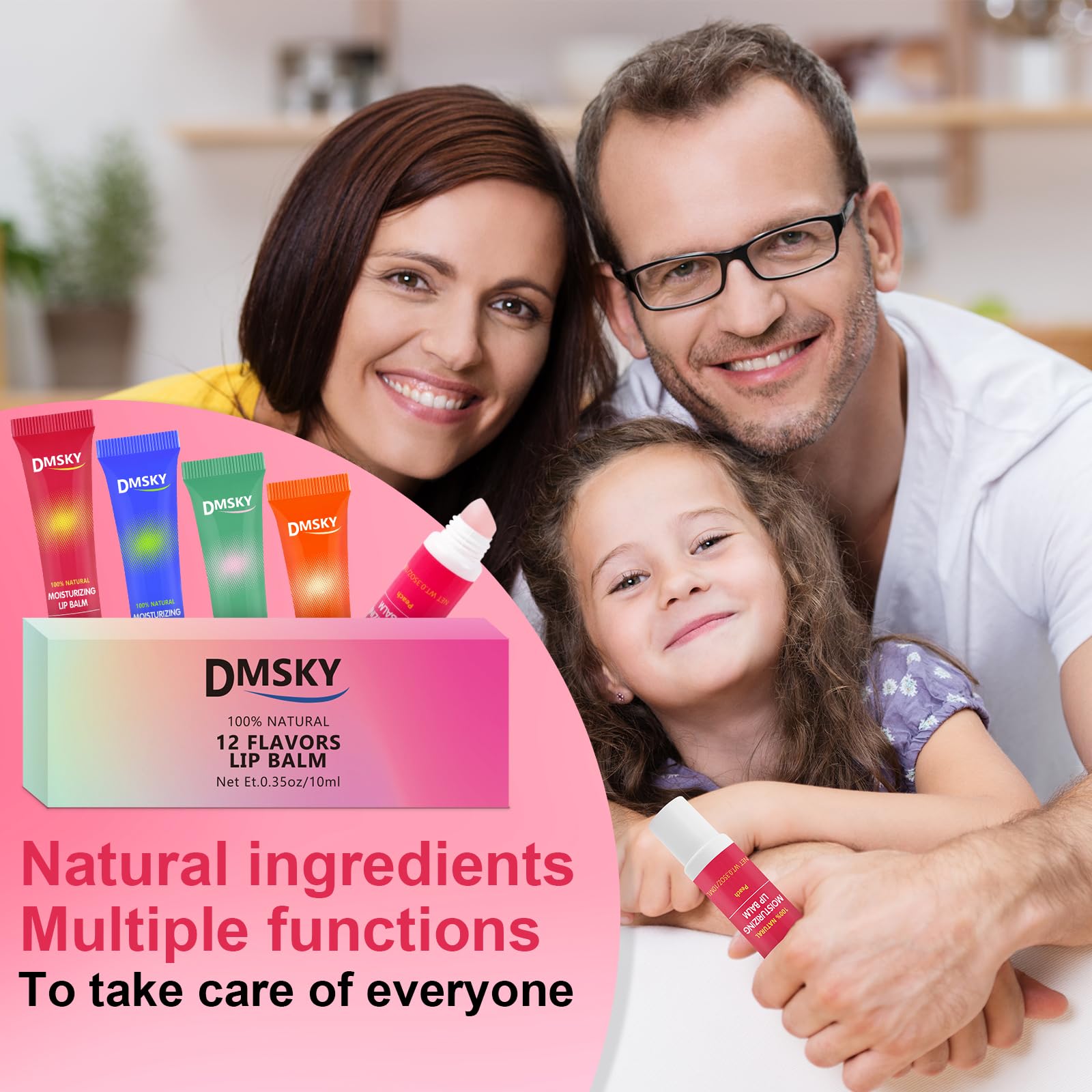 Dmsky Clear Lip Gloss Set with Shea Butter, High-Shine Moisturizing Gloss