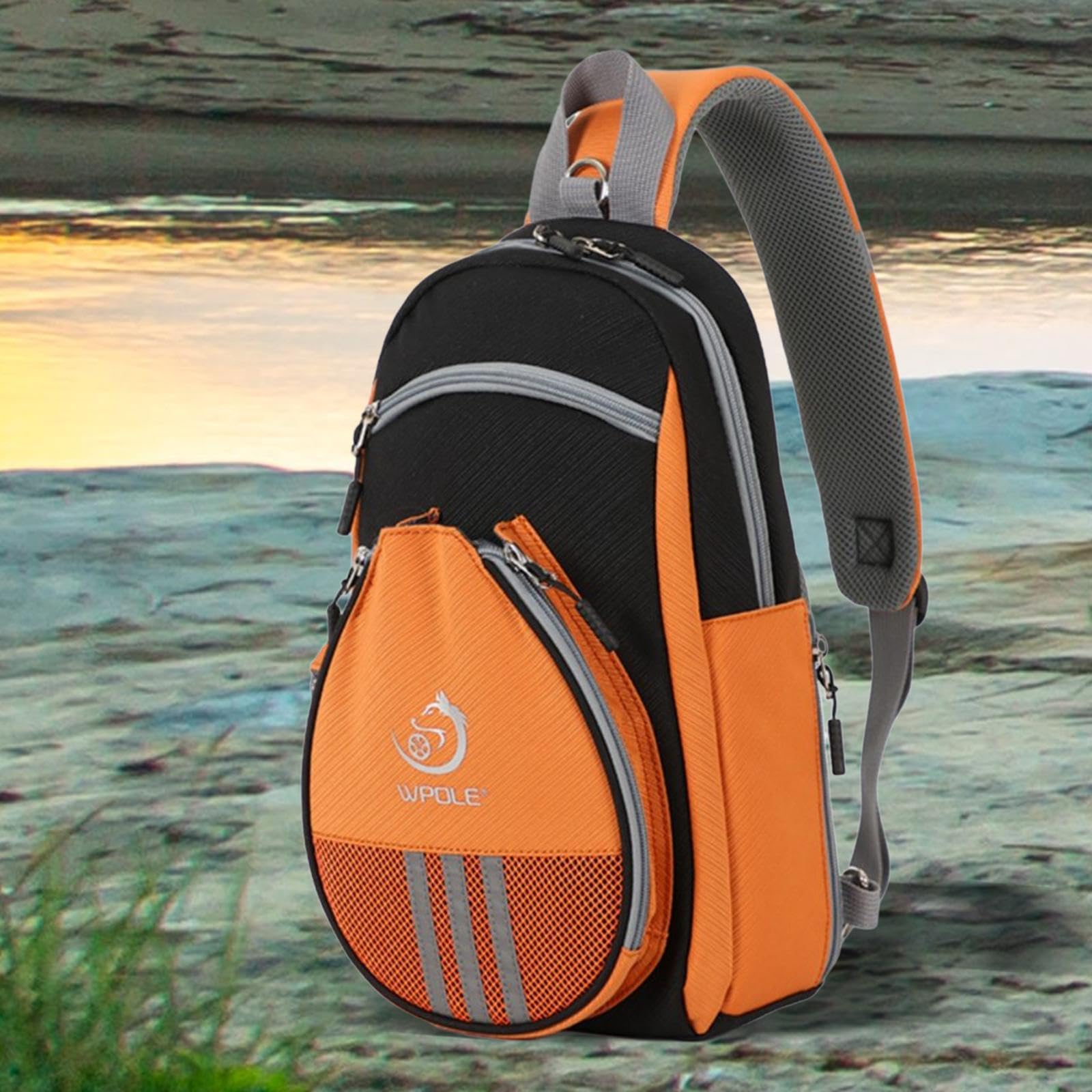 Borsa da Petto Porta Racchetta Pong Zaino Racchette da Tavolo Custodia Organizzatore Racket Tasca Oxford Tessuto Resistente Impermeabile Adatta