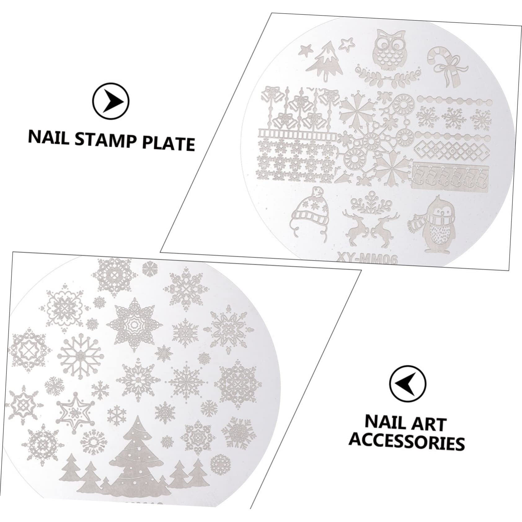 ABOOFAN 3 Set Di Piastre Per Nail Art Stamping Per Nail Art Natalizio Strumenti Per Manicure Per Decorazioni Confezione Assortita Da 10 Pezzi*3