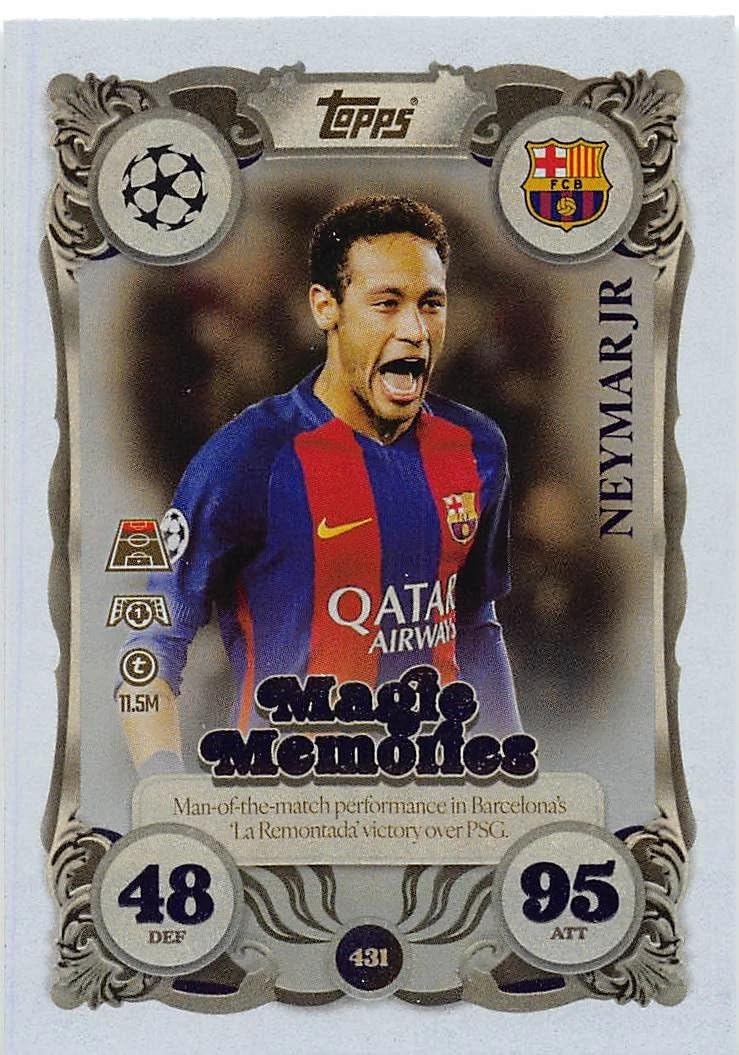 Match Attax 2025 2026 Neymar Magic Memories Trading Card : Amazon