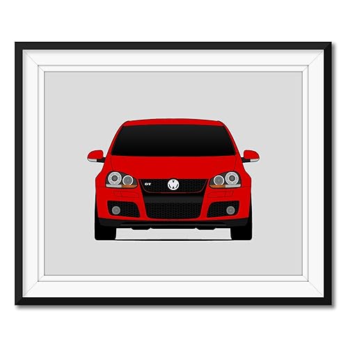 Volkswagen Golf GTI MK5 (2004-2008) 5th Generation Inspired Poster Print Wall Art Decor Handmade (Unframed)