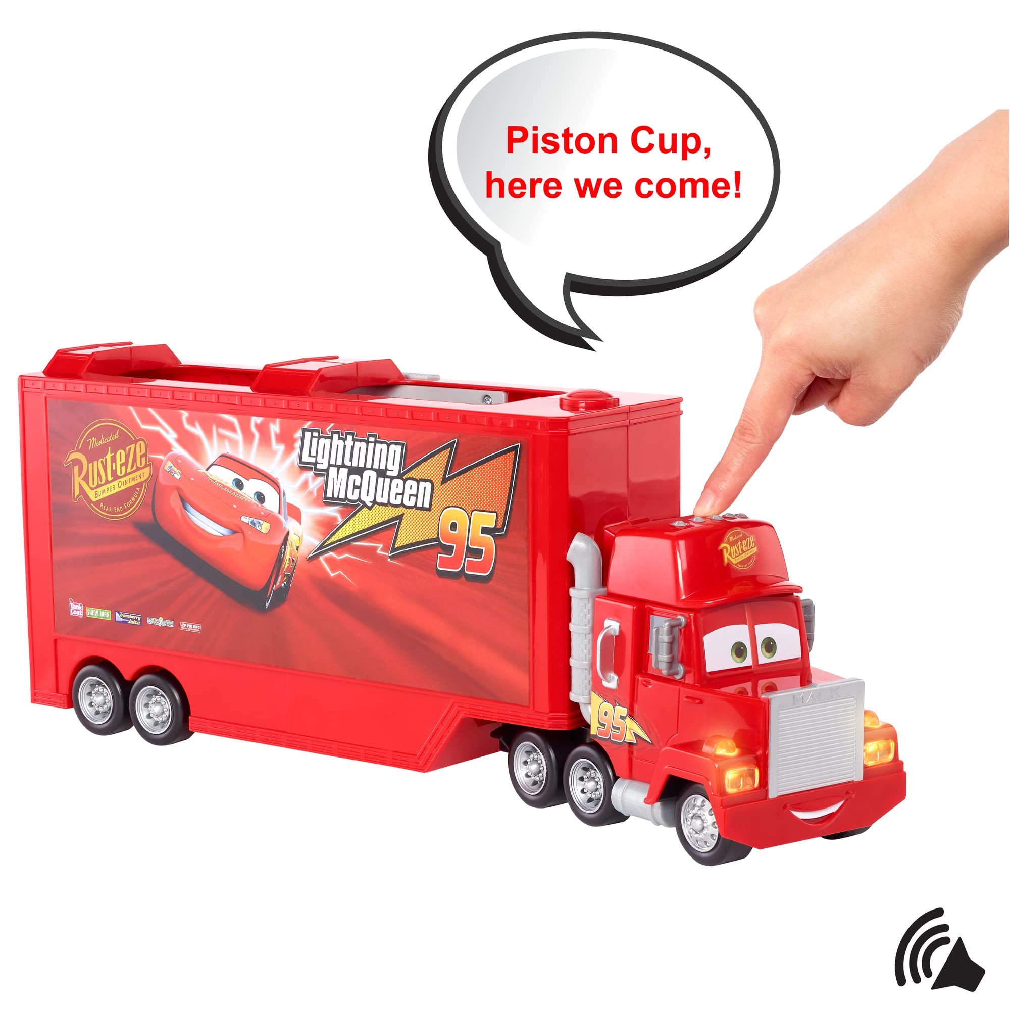Disney and Pixar’s Cars Track Talkers Mack, Lightning McQueen’s Hauler ...