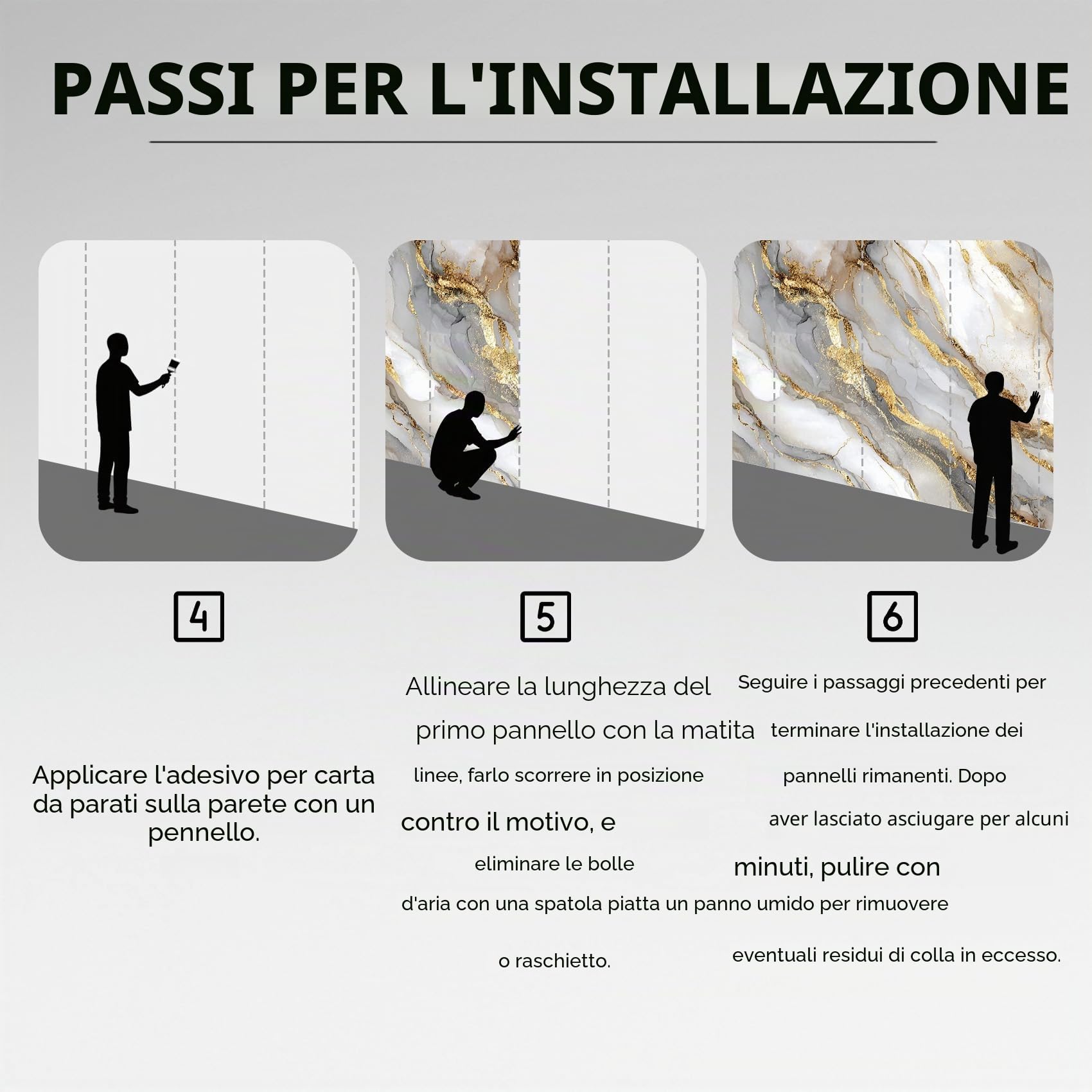 Generico Carta da Parati Marmo Bianco Oro, Fotomurale Texture Modern per Camera da Letto Decorazioni Parete, Carta Parati Effetto Decorativi Wallpaper, 366 x 254 cm D&O31