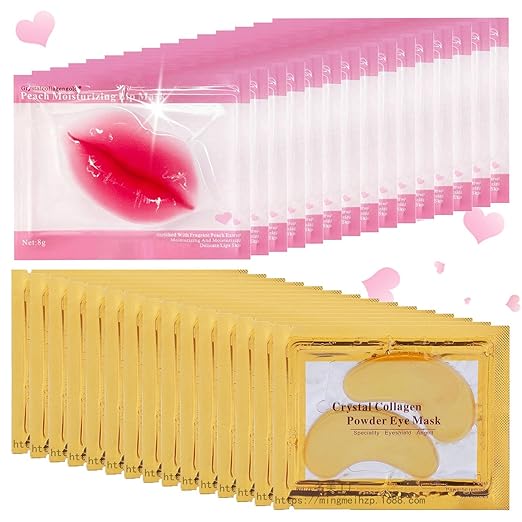30 Pairs Lip Masks & 24K Gold Eye