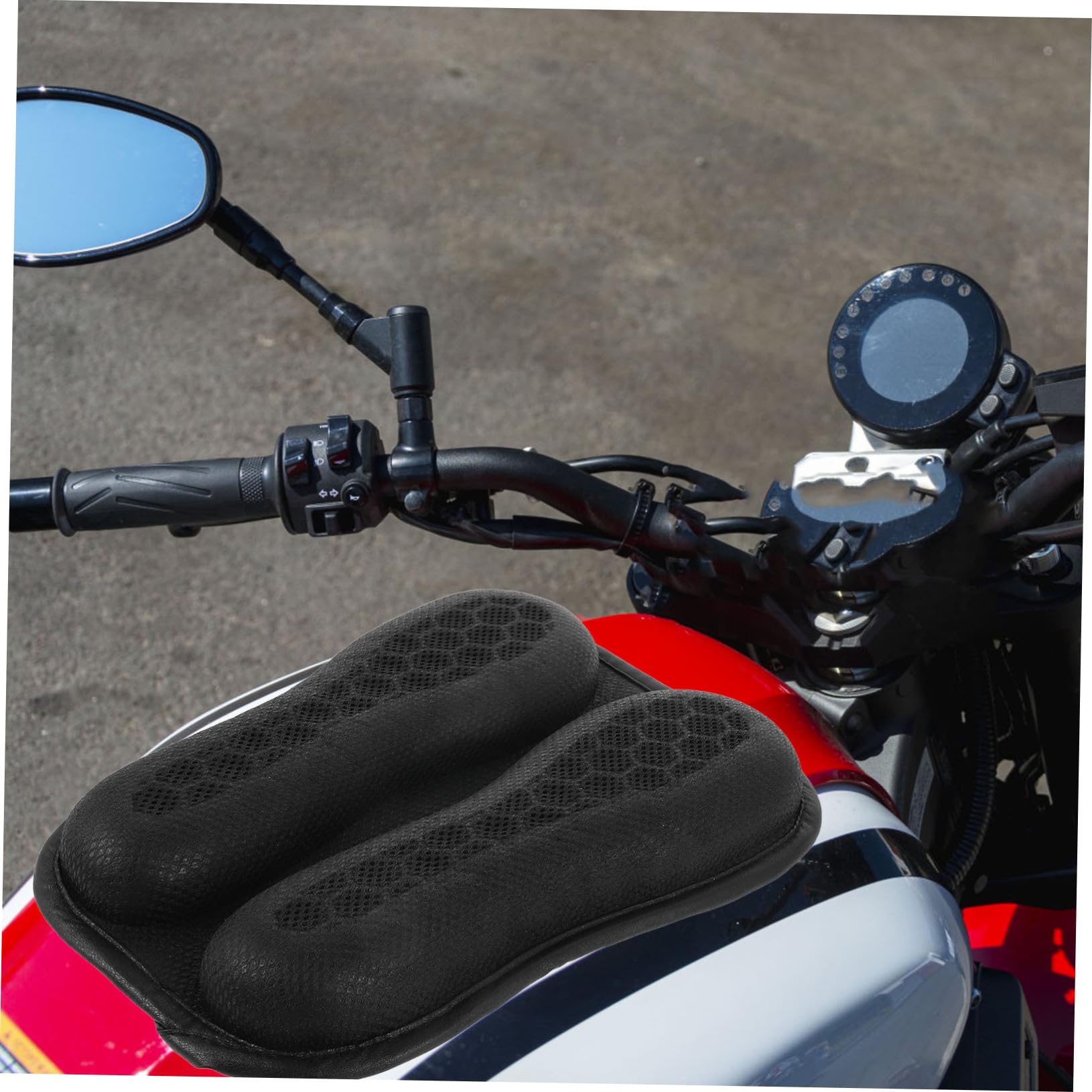 Alipis Cuscino Sedile Moto Traspirante Gel Imbottito Coprisedile Estivo Accessorio Modifica Per Lunghi Viaggi Motociclisti
