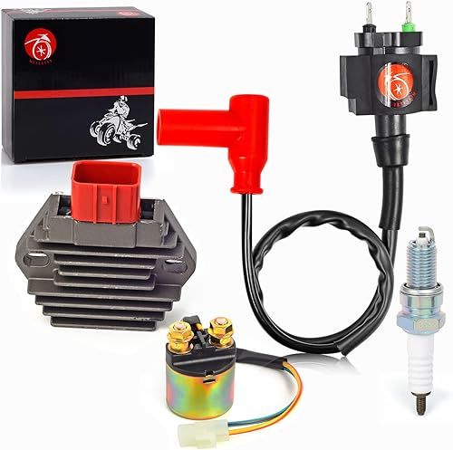 Miniatura 2 de Regulador Rectificador y relé Bobina de encendido Kit de bujías para Honda 2000-2006 Rancher 350 350ES 350S 1998-2001 Foreman 450 TRX450S TRX450ES