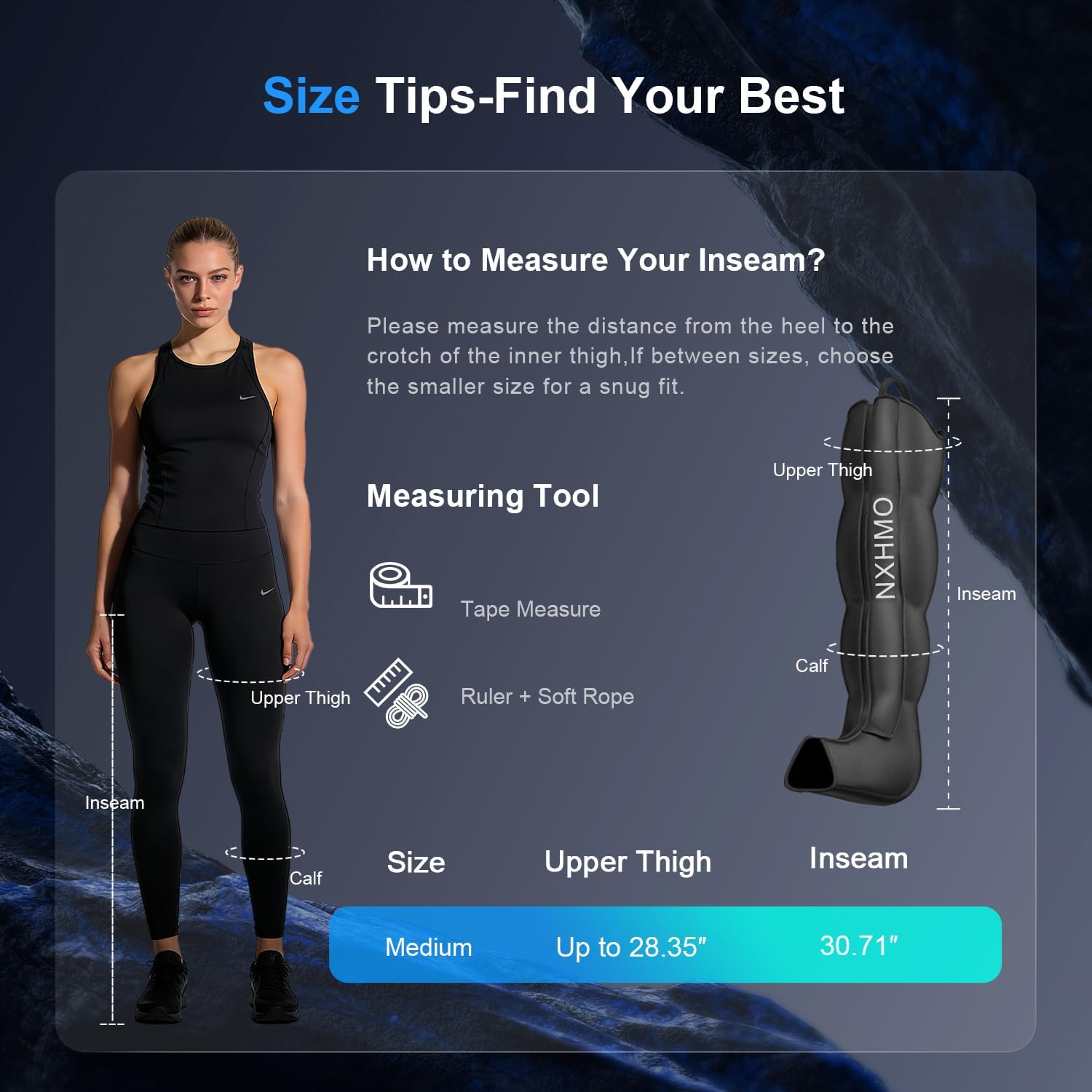 Leg Massager with Heat and Compression, Foot Massager for Circulation and Pain Relief, Sequential Air Compression Boots Recovery System with 9 Intensities 6 Modes,3 Heating for Athletes - Image 4