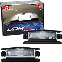 Vista 1 de iJDMTOY OEM-Fit 3W Full LED License Plate Light Assembly Compatible With 2016-up Mazda MX-5 Miata Roadster, Powered by 18-SMD Xenon White LED Diodes