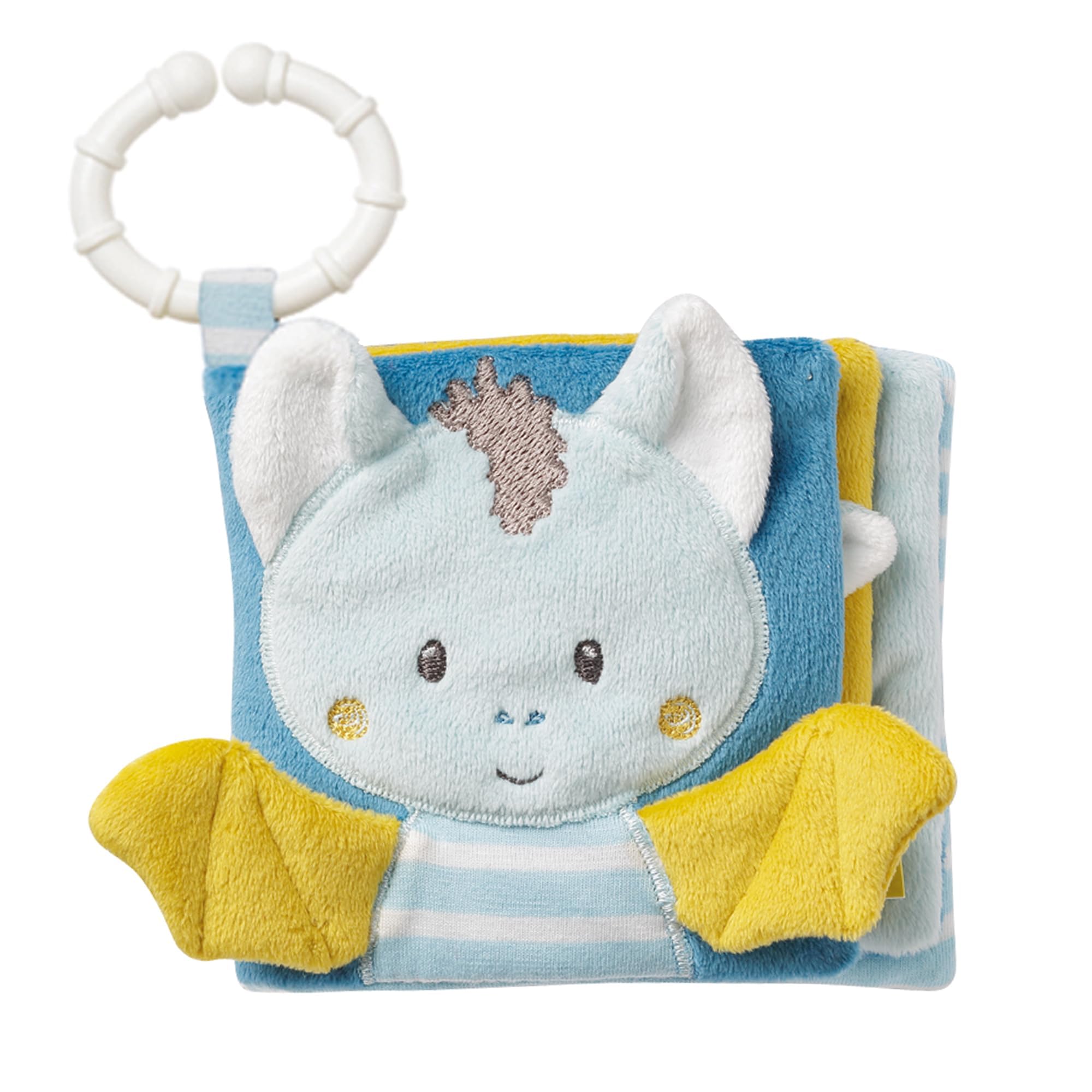 Fehn Soft-Bilderbuch Fledermaus/Fühlbuch aus Stoff mit Tier Motiven - mit Quietsche, Raschelpapier und Spiegel für Babys und Kleinkinder ab 0+ Monaten/Maße: 11x11 cm