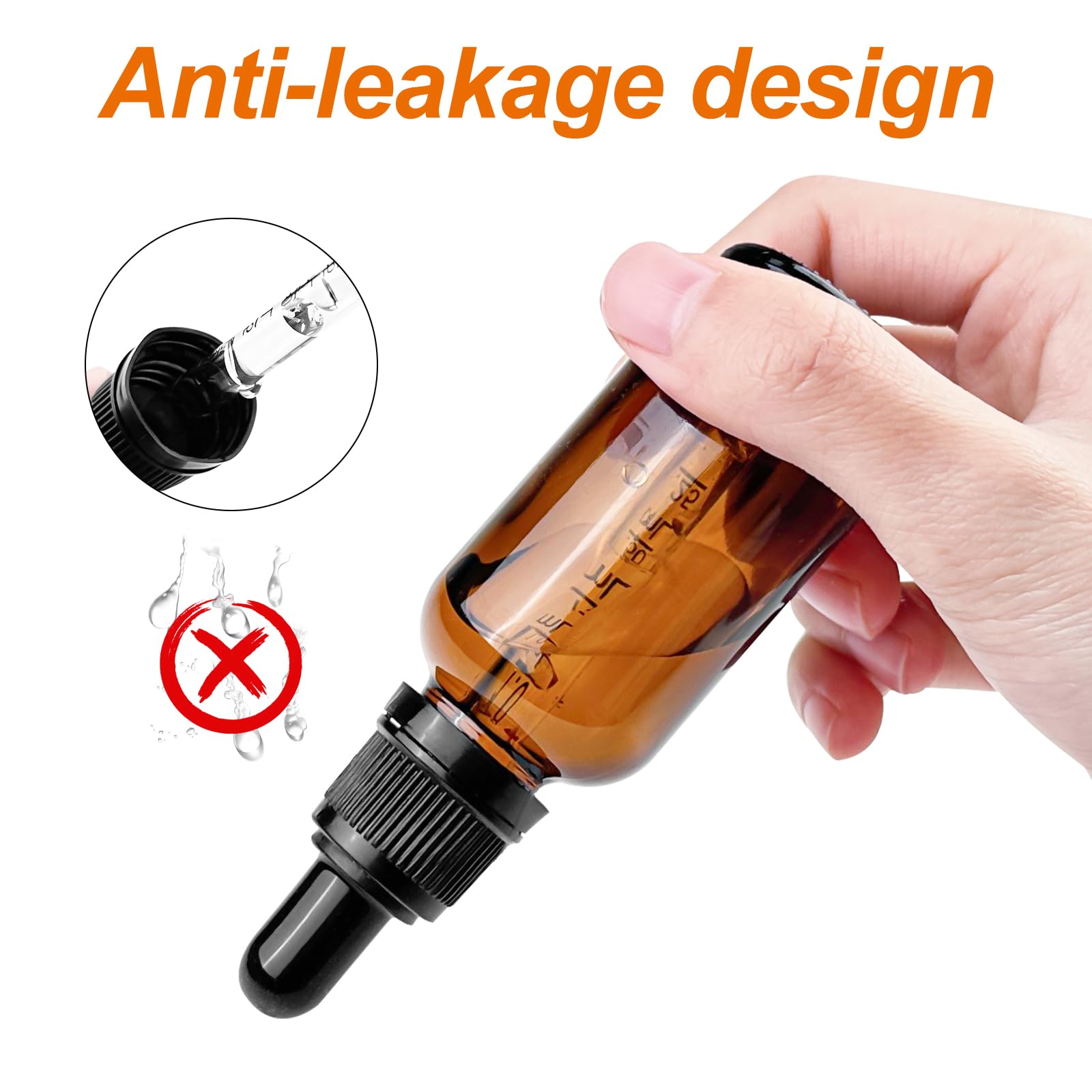 Brevanza 6 pezzi contagocce vetro scuro 30ml con imbuti, boccette per oli essenziali, flaconi vetro con Pipette, dropper bottle con etichette, per oli essenziali, cosmetici, profumi e altri liquidi